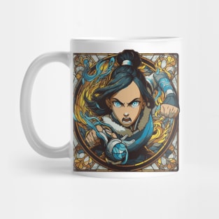 katara water tribe in battle position Mug